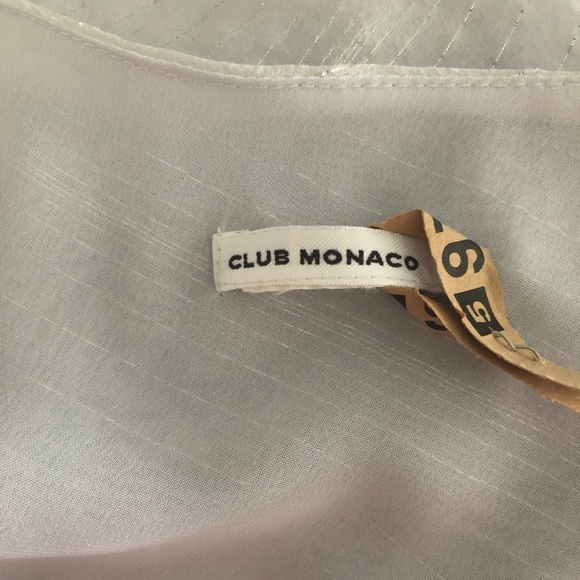 Like-New Club Monaco One-Shoulder Silver/Grey Top - Picture 14 of 14